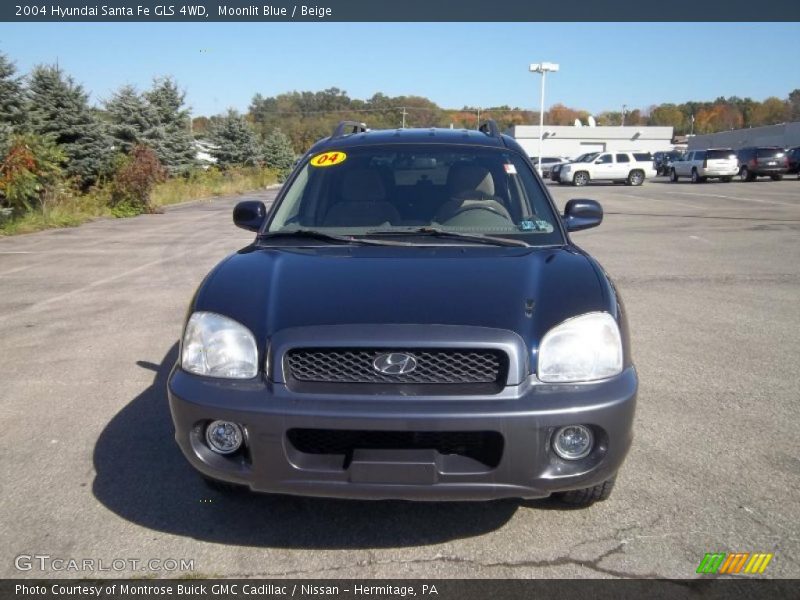 Moonlit Blue / Beige 2004 Hyundai Santa Fe GLS 4WD