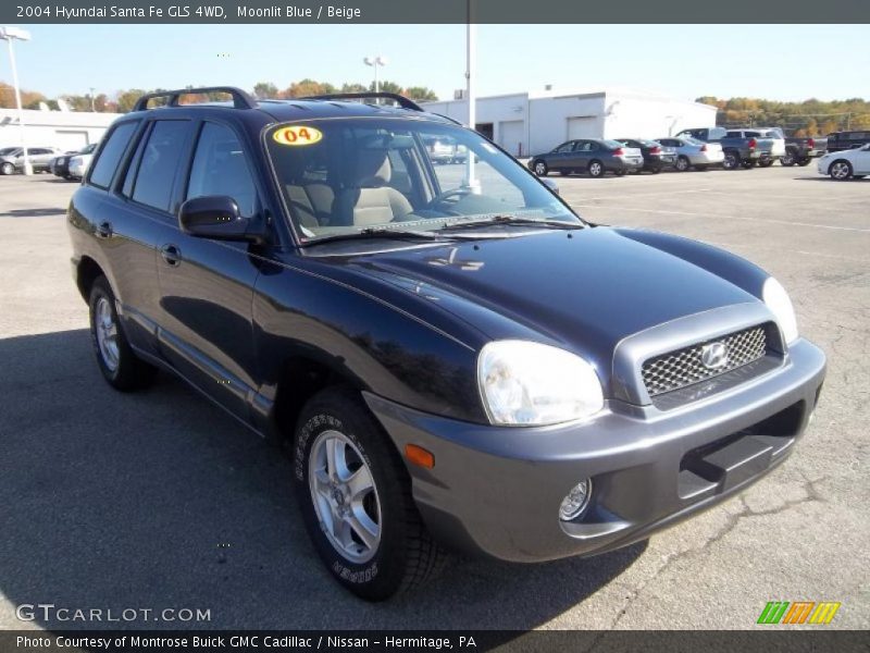 Moonlit Blue / Beige 2004 Hyundai Santa Fe GLS 4WD