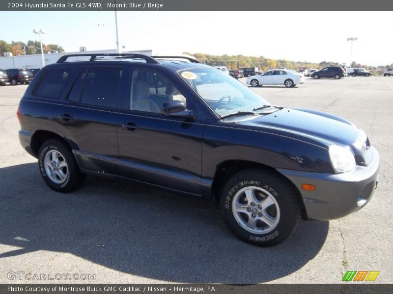 Moonlit Blue / Beige 2004 Hyundai Santa Fe GLS 4WD
