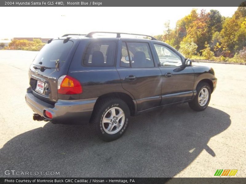 Moonlit Blue / Beige 2004 Hyundai Santa Fe GLS 4WD