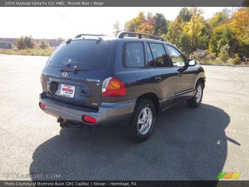 Moonlit Blue / Beige 2004 Hyundai Santa Fe GLS 4WD