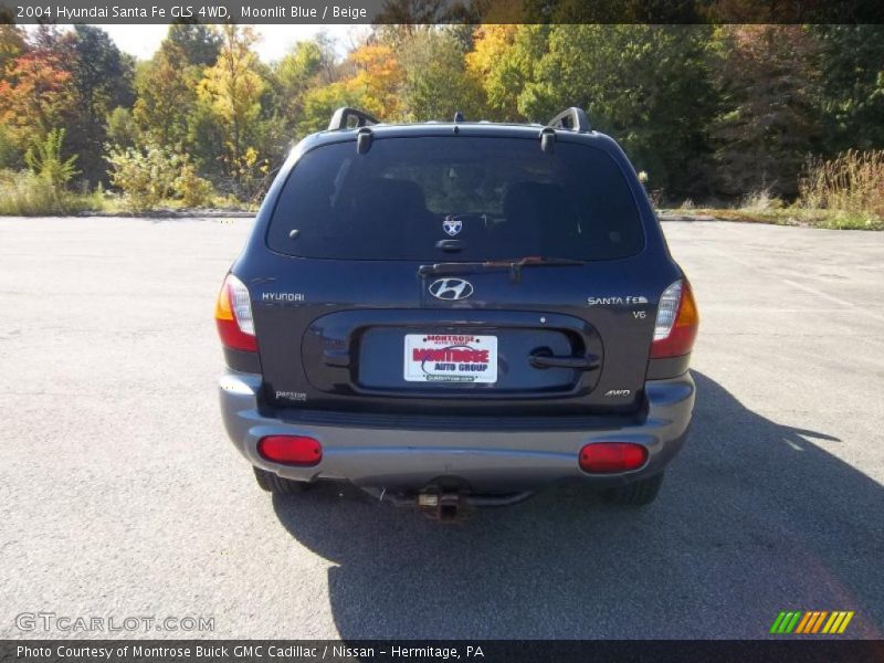 Moonlit Blue / Beige 2004 Hyundai Santa Fe GLS 4WD