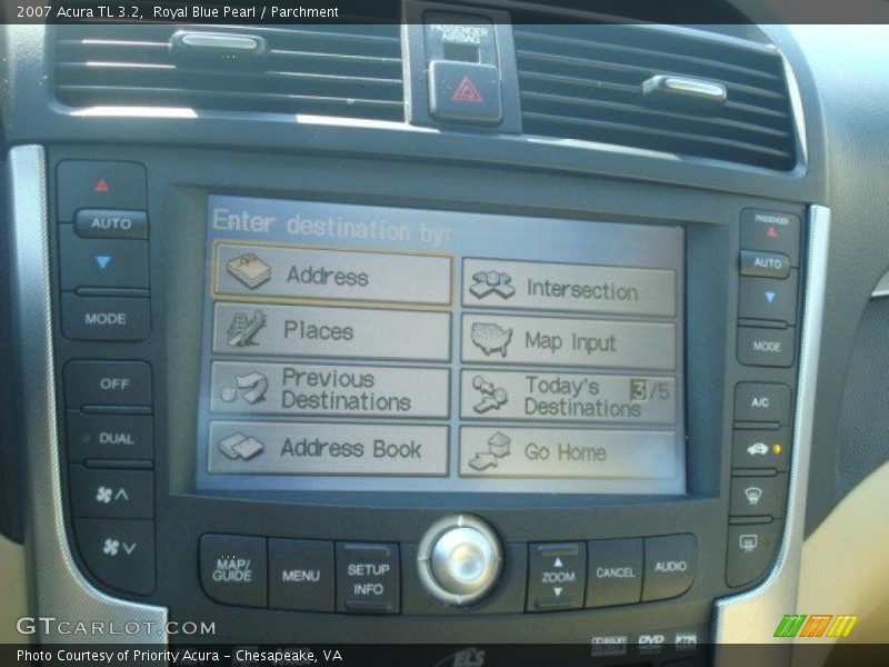 Royal Blue Pearl / Parchment 2007 Acura TL 3.2