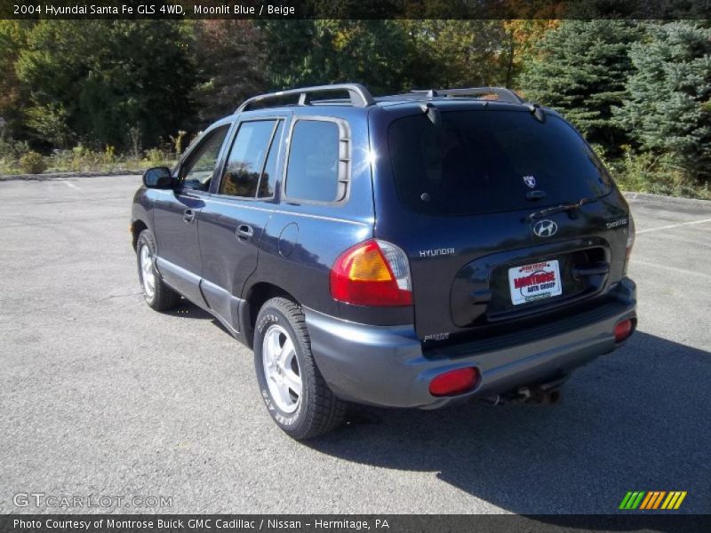 Moonlit Blue / Beige 2004 Hyundai Santa Fe GLS 4WD