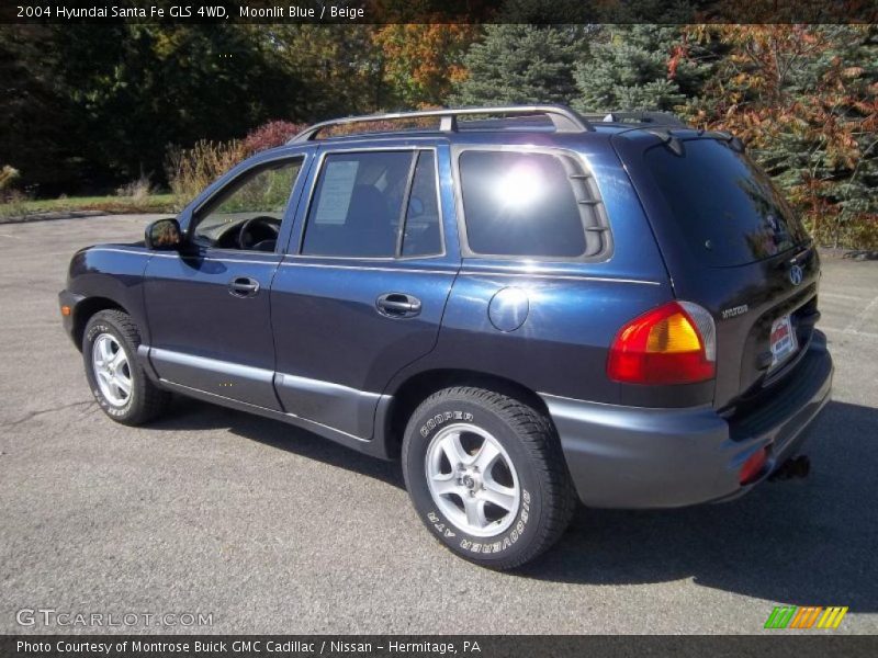 Moonlit Blue / Beige 2004 Hyundai Santa Fe GLS 4WD