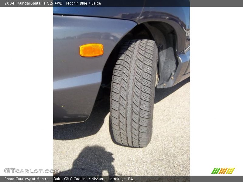Moonlit Blue / Beige 2004 Hyundai Santa Fe GLS 4WD