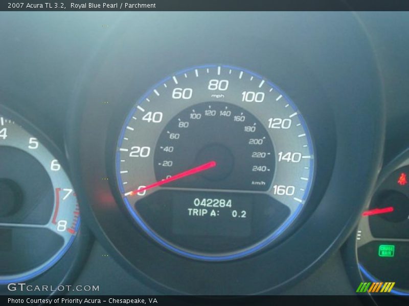 Royal Blue Pearl / Parchment 2007 Acura TL 3.2