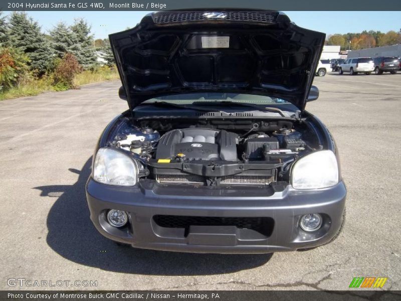 Moonlit Blue / Beige 2004 Hyundai Santa Fe GLS 4WD