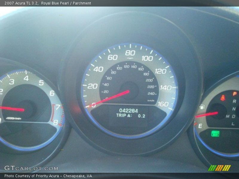 Royal Blue Pearl / Parchment 2007 Acura TL 3.2