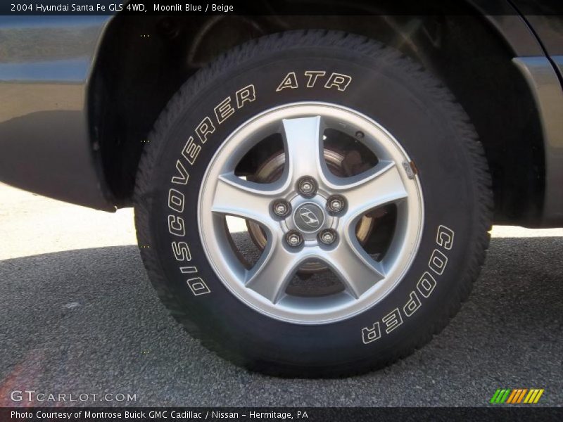 Moonlit Blue / Beige 2004 Hyundai Santa Fe GLS 4WD