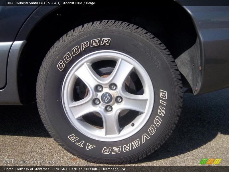 Moonlit Blue / Beige 2004 Hyundai Santa Fe GLS 4WD