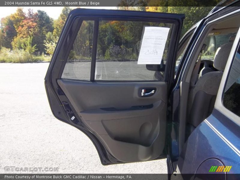 Moonlit Blue / Beige 2004 Hyundai Santa Fe GLS 4WD