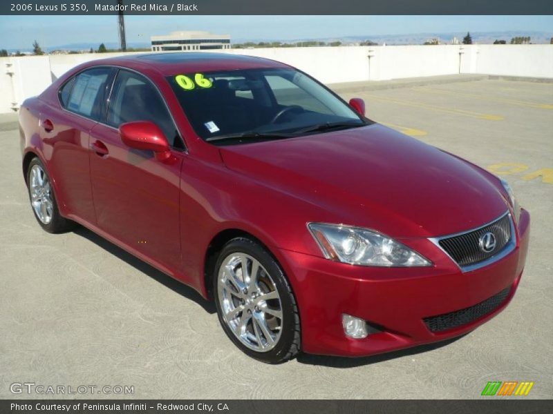 Matador Red Mica / Black 2006 Lexus IS 350