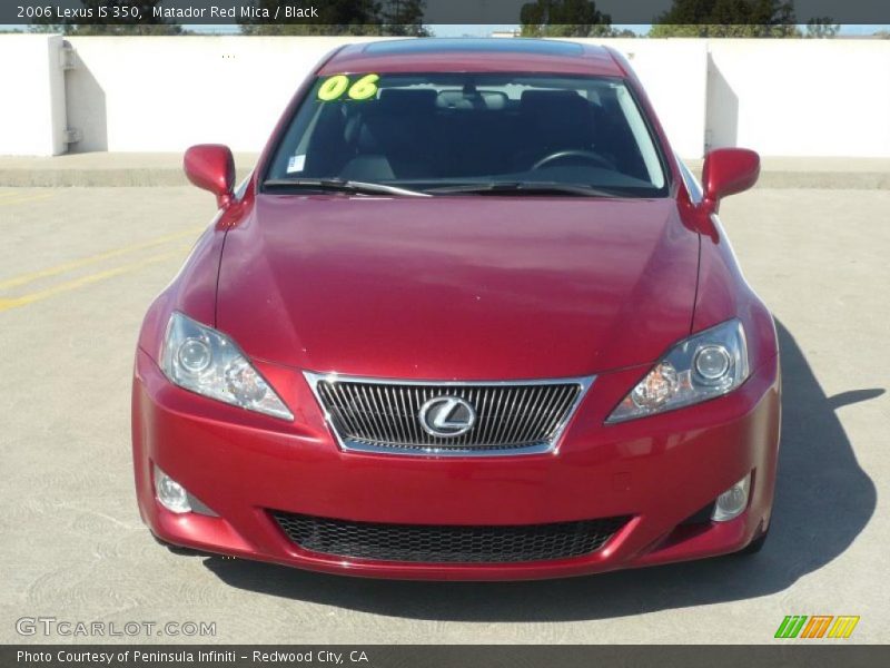 Matador Red Mica / Black 2006 Lexus IS 350