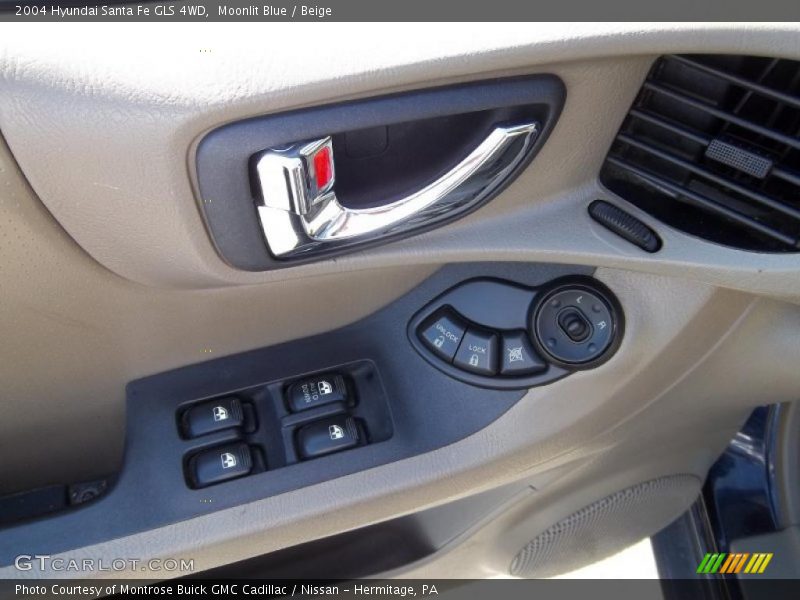 Moonlit Blue / Beige 2004 Hyundai Santa Fe GLS 4WD