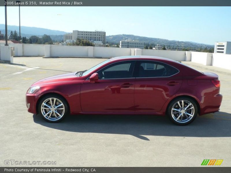 Matador Red Mica / Black 2006 Lexus IS 350