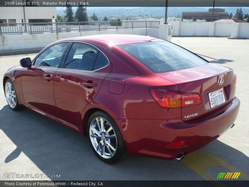 Matador Red Mica / Black 2006 Lexus IS 350
