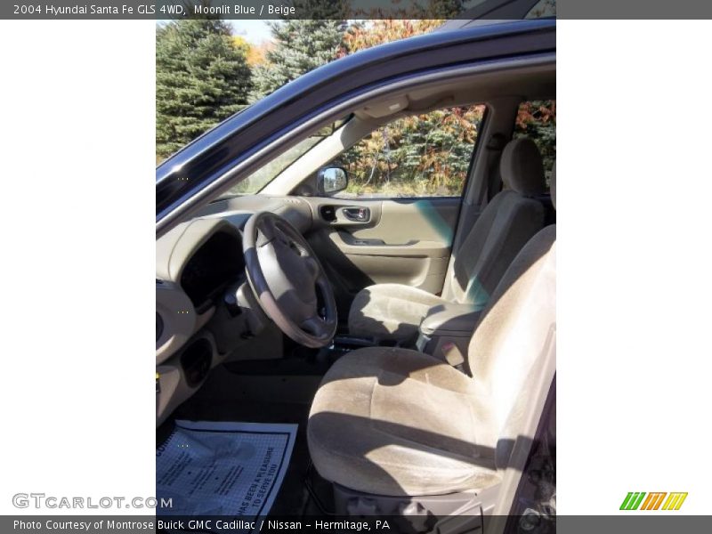 Moonlit Blue / Beige 2004 Hyundai Santa Fe GLS 4WD