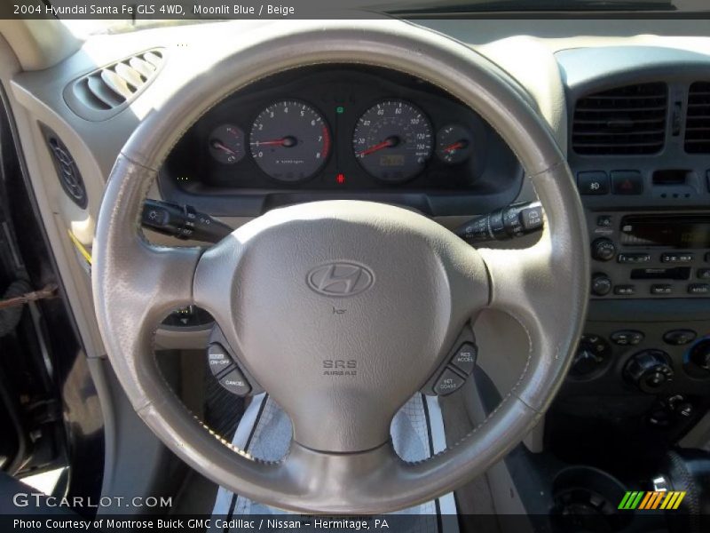 Moonlit Blue / Beige 2004 Hyundai Santa Fe GLS 4WD