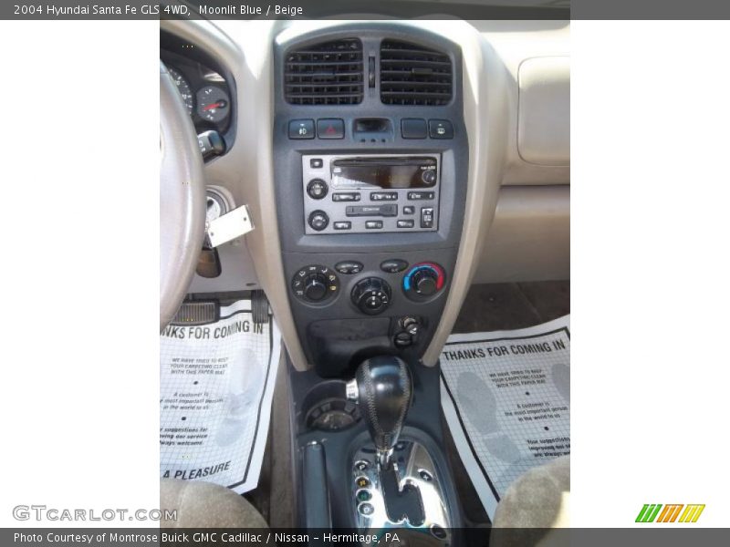 Moonlit Blue / Beige 2004 Hyundai Santa Fe GLS 4WD