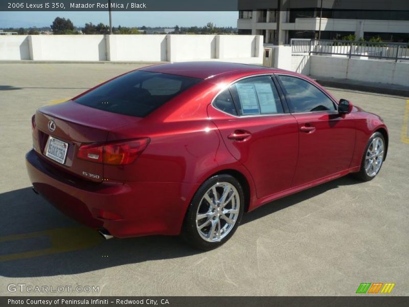 Matador Red Mica / Black 2006 Lexus IS 350