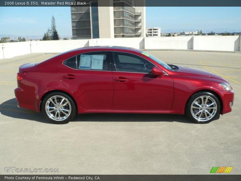 Matador Red Mica / Black 2006 Lexus IS 350
