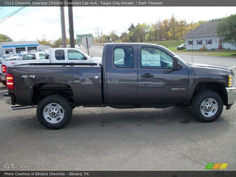 Taupe Grey Metallic / Dark Titanium 2011 Chevrolet Silverado 2500HD Extended Cab 4x4