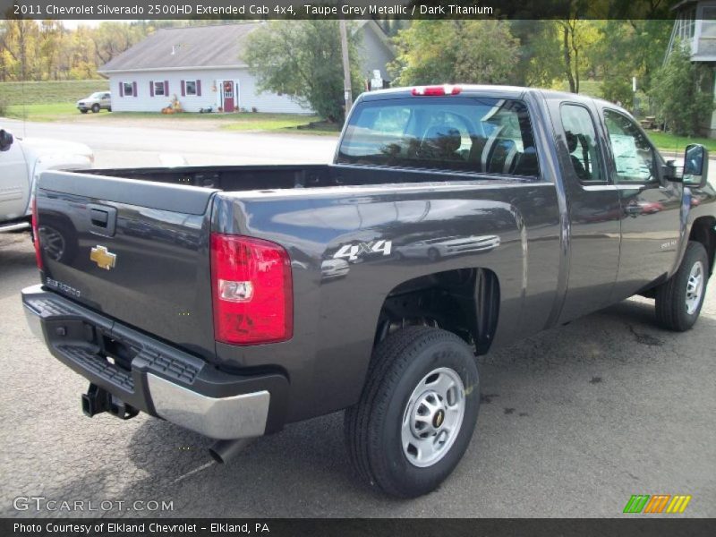 Taupe Grey Metallic / Dark Titanium 2011 Chevrolet Silverado 2500HD Extended Cab 4x4