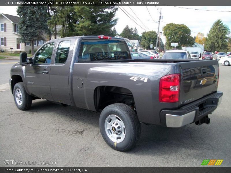 Taupe Grey Metallic / Dark Titanium 2011 Chevrolet Silverado 2500HD Extended Cab 4x4