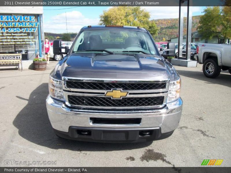 Taupe Grey Metallic / Dark Titanium 2011 Chevrolet Silverado 2500HD Extended Cab 4x4