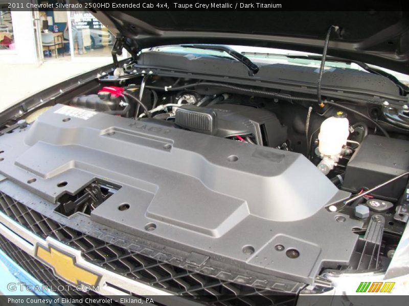Taupe Grey Metallic / Dark Titanium 2011 Chevrolet Silverado 2500HD Extended Cab 4x4