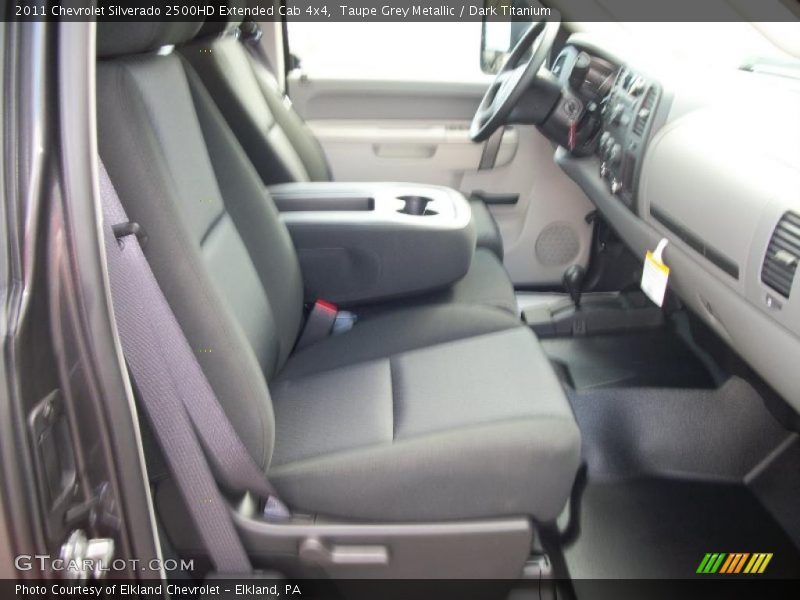Taupe Grey Metallic / Dark Titanium 2011 Chevrolet Silverado 2500HD Extended Cab 4x4