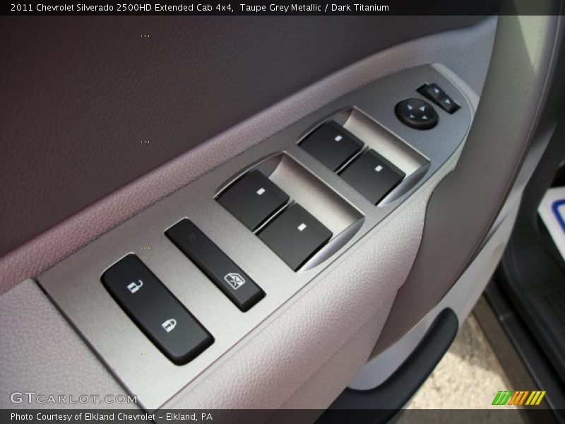 Taupe Grey Metallic / Dark Titanium 2011 Chevrolet Silverado 2500HD Extended Cab 4x4