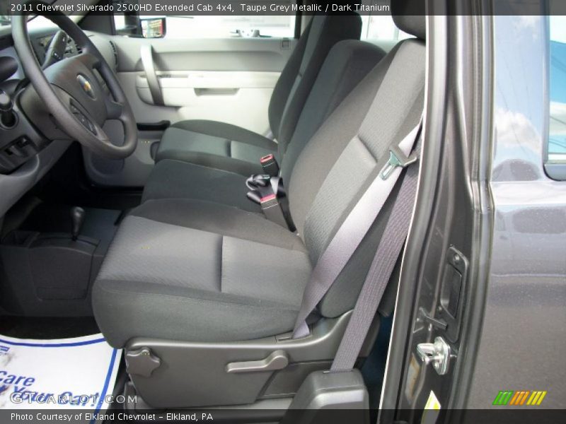 Taupe Grey Metallic / Dark Titanium 2011 Chevrolet Silverado 2500HD Extended Cab 4x4