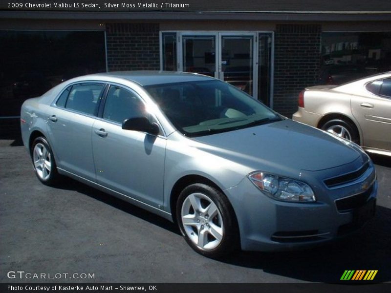 Silver Moss Metallic / Titanium 2009 Chevrolet Malibu LS Sedan