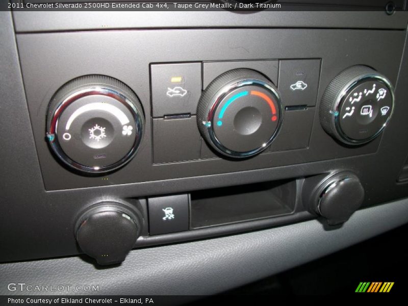 Taupe Grey Metallic / Dark Titanium 2011 Chevrolet Silverado 2500HD Extended Cab 4x4