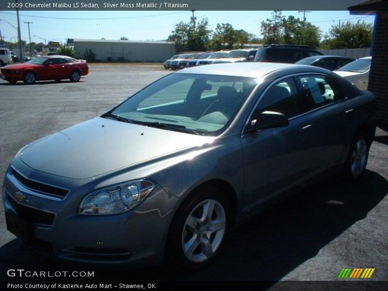 Silver Moss Metallic / Titanium 2009 Chevrolet Malibu LS Sedan