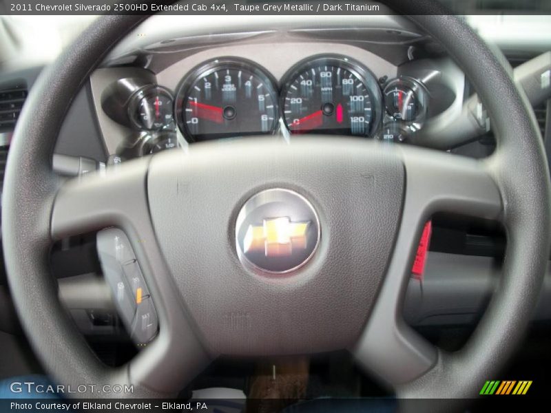 Taupe Grey Metallic / Dark Titanium 2011 Chevrolet Silverado 2500HD Extended Cab 4x4