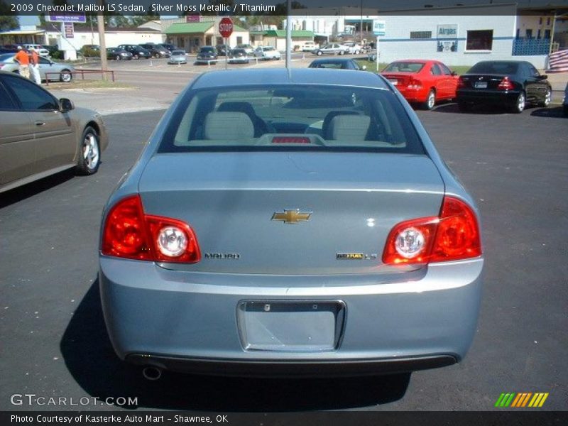 Silver Moss Metallic / Titanium 2009 Chevrolet Malibu LS Sedan