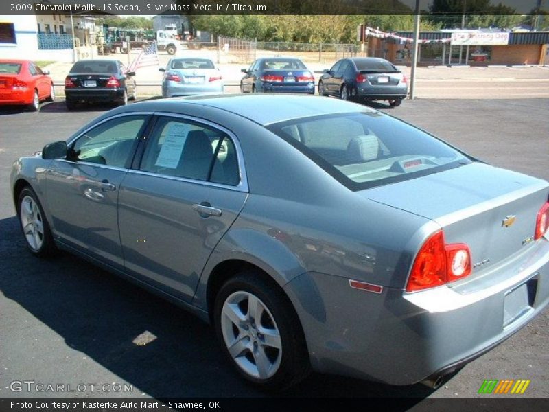 Silver Moss Metallic / Titanium 2009 Chevrolet Malibu LS Sedan