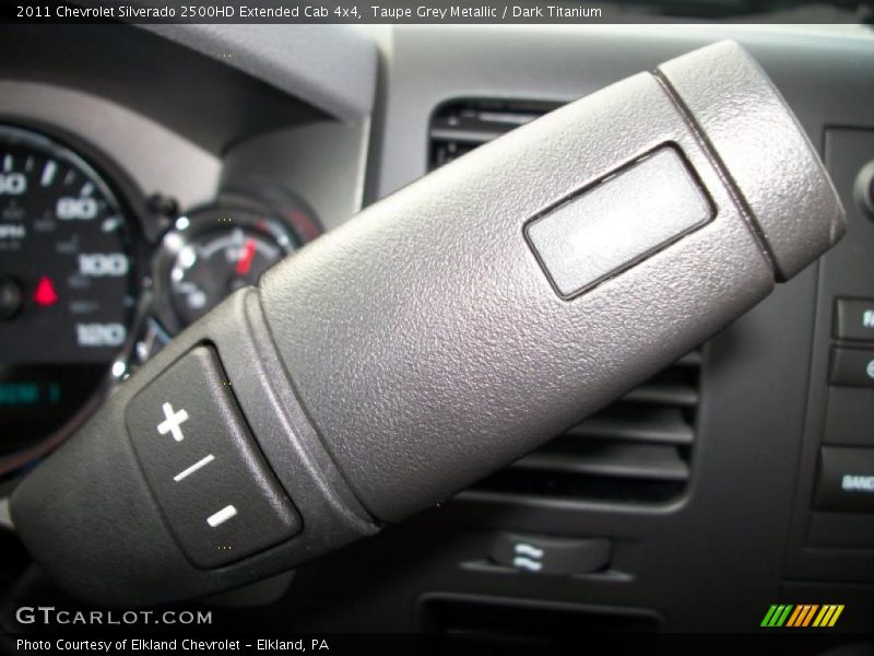 Taupe Grey Metallic / Dark Titanium 2011 Chevrolet Silverado 2500HD Extended Cab 4x4