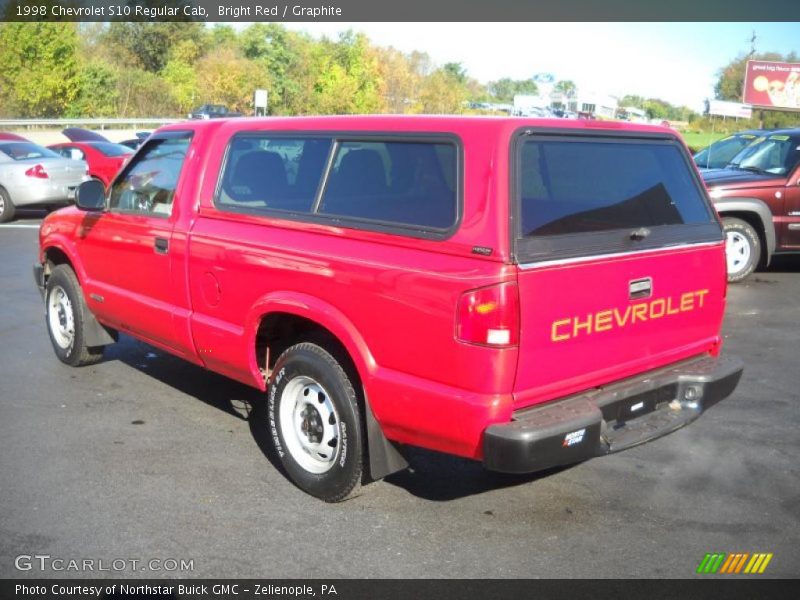 Bright Red / Graphite 1998 Chevrolet S10 Regular Cab