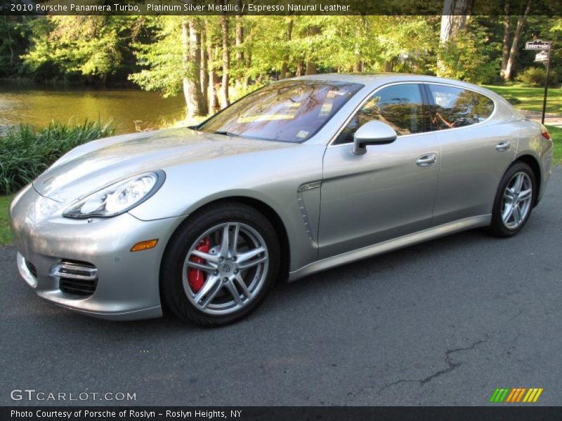 Platinum Silver Metallic / Espresso Natural Leather 2010 Porsche Panamera Turbo