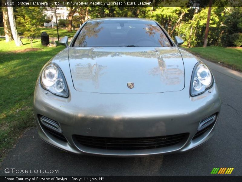 Platinum Silver Metallic / Espresso Natural Leather 2010 Porsche Panamera Turbo