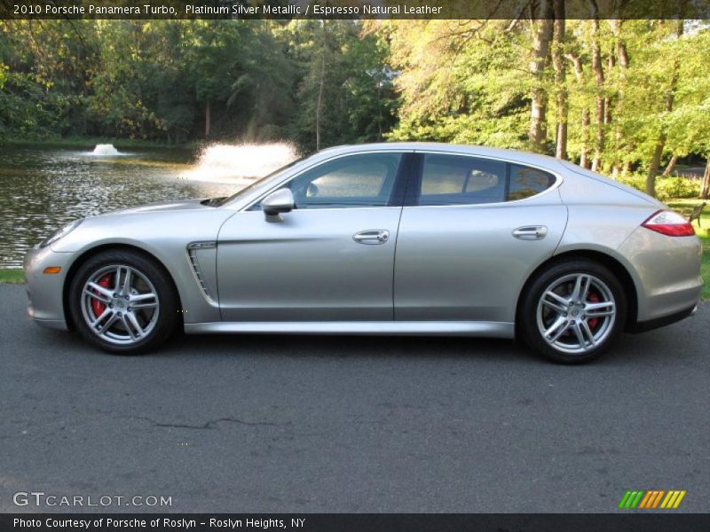Platinum Silver Metallic / Espresso Natural Leather 2010 Porsche Panamera Turbo