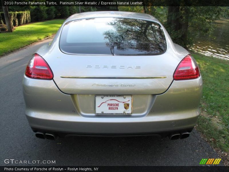 Platinum Silver Metallic / Espresso Natural Leather 2010 Porsche Panamera Turbo