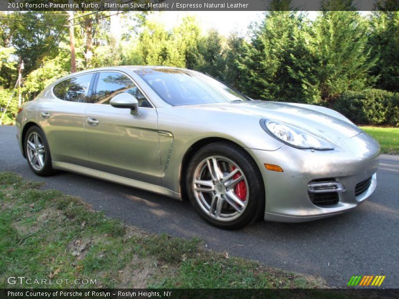 Platinum Silver Metallic / Espresso Natural Leather 2010 Porsche Panamera Turbo