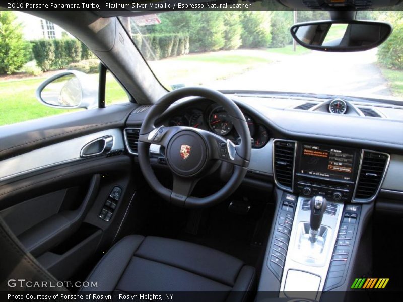 Platinum Silver Metallic / Espresso Natural Leather 2010 Porsche Panamera Turbo