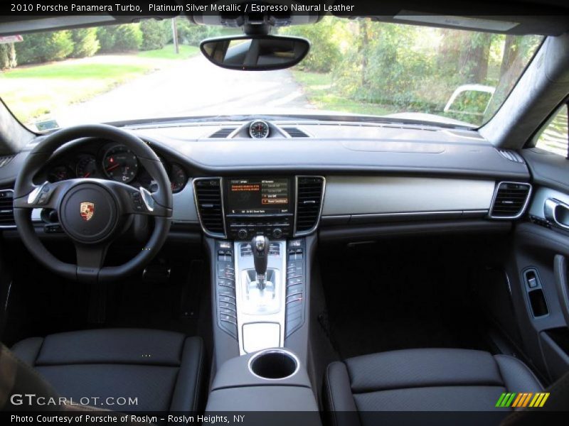 Platinum Silver Metallic / Espresso Natural Leather 2010 Porsche Panamera Turbo