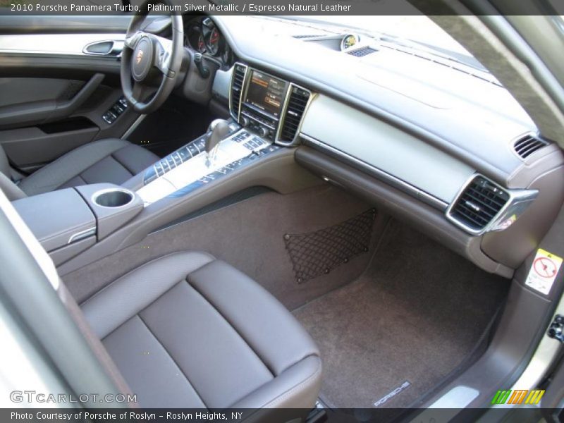 Platinum Silver Metallic / Espresso Natural Leather 2010 Porsche Panamera Turbo